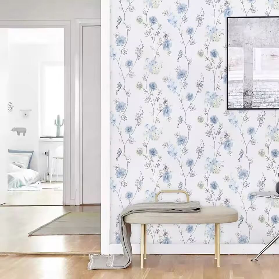 Decor Floral Paper Peel And Stick Flowers Leaves PVC Self Adhesive Wallpaper Removable For Kids Room Wall Papers Home Decor