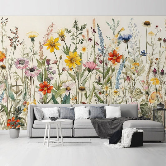 Watercolor Floral Peel and Stick Wallpaper Self Adhesive